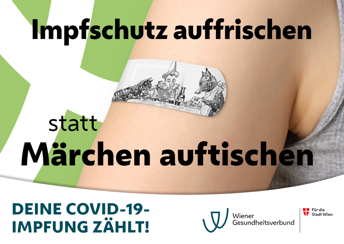 Impfkampagne Wiener Gesundheitsverbund - Impfschutz auffrischen statt Märchen auftischen